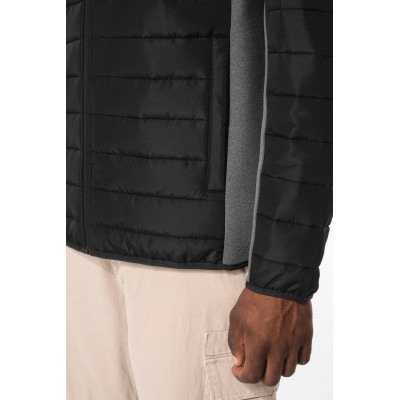 Men's bi-material padded jacket